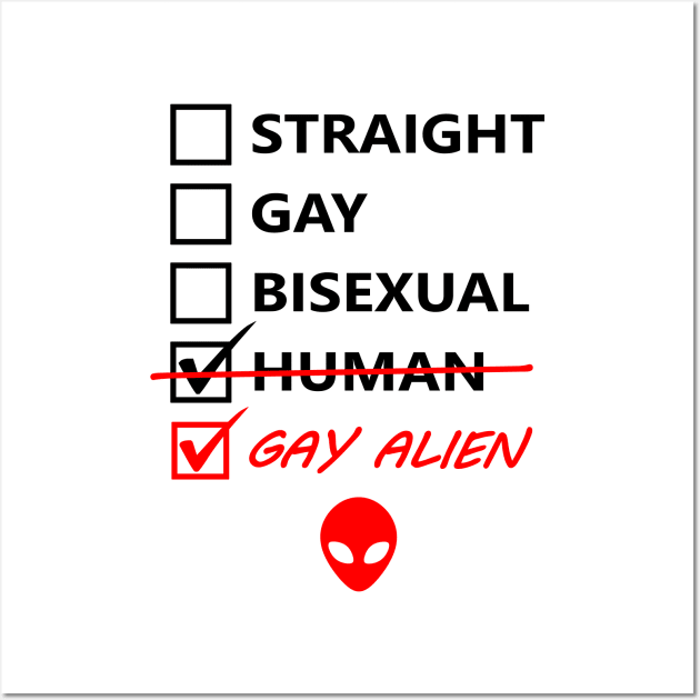 Gay Alien Wall Art by prideonmymind